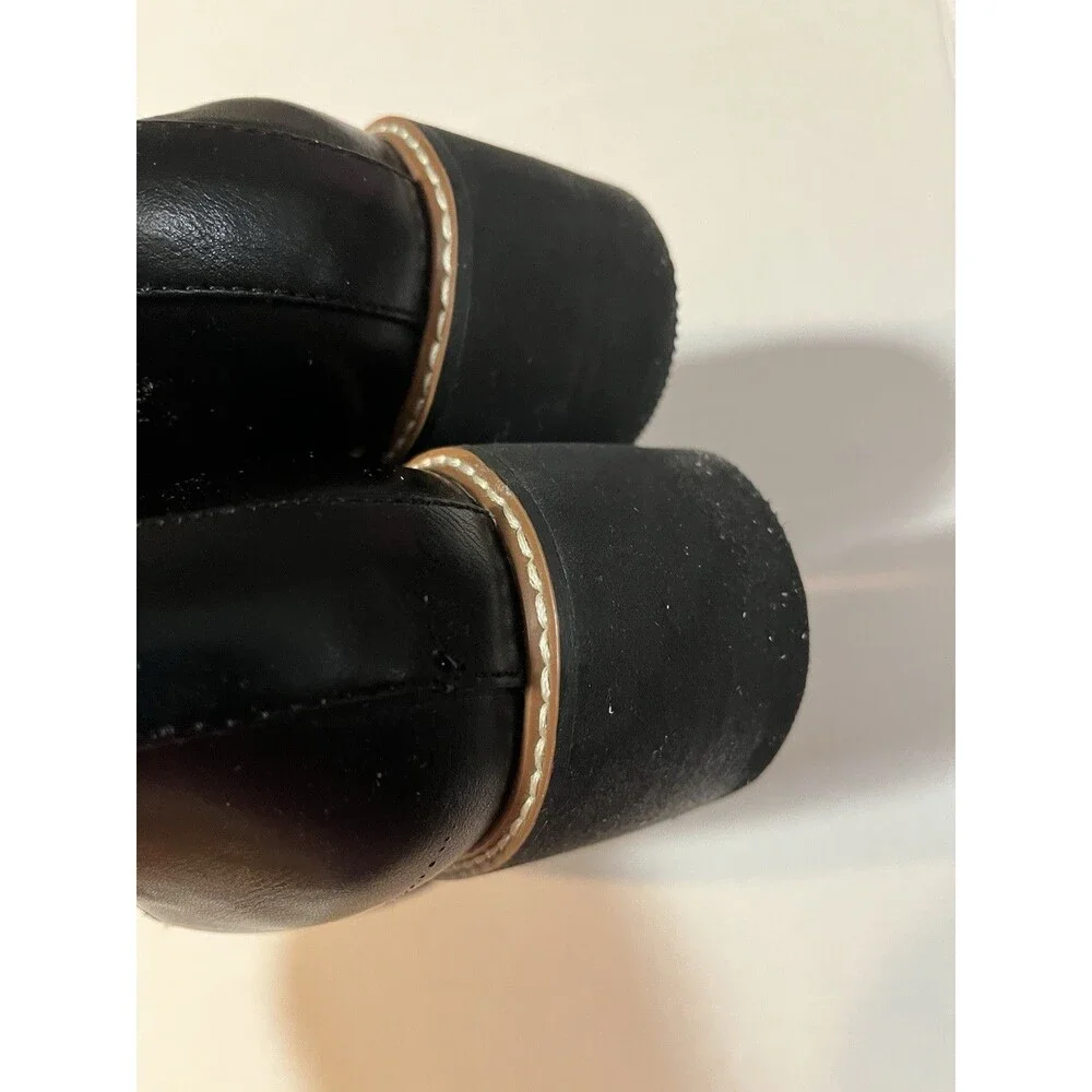 Naturalizer Black Platform Loafers